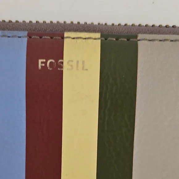 Fossil Beige Wallet with Colorful Stripes - Picture 6 of 16